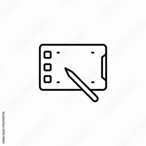 drawing tablet icon sign vector