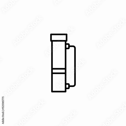 drawing tube icon sign vector