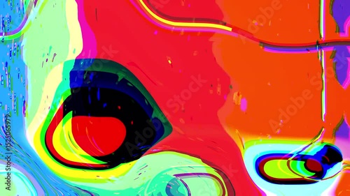 Abstract liquid distortion background overlay with glitch and prism effect for creative visual editing