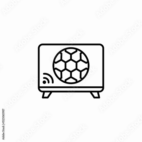 footbal game live icon sign vector