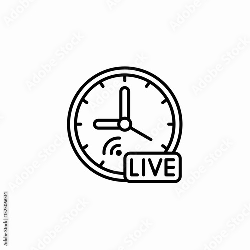 live real time icon sign vector