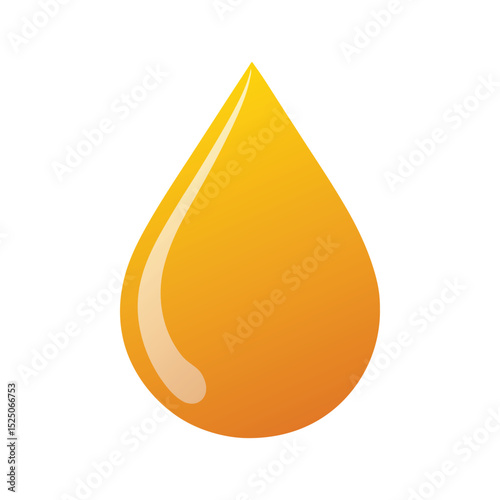 Oil Drop Yellow Liquid Icon Energy Resource Symbol Petroleum Graphic