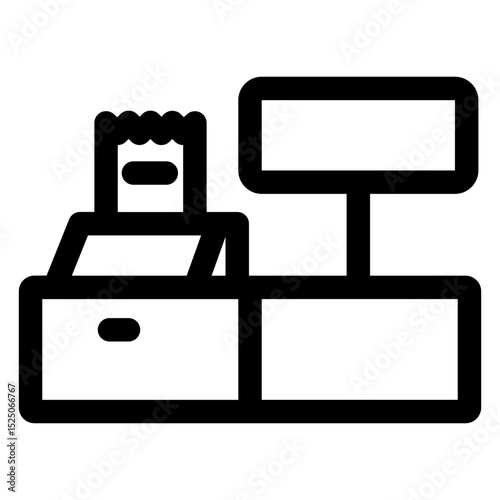 Cashier machine icon