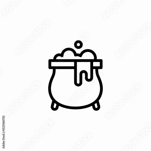 magic cauldron icon sign vector