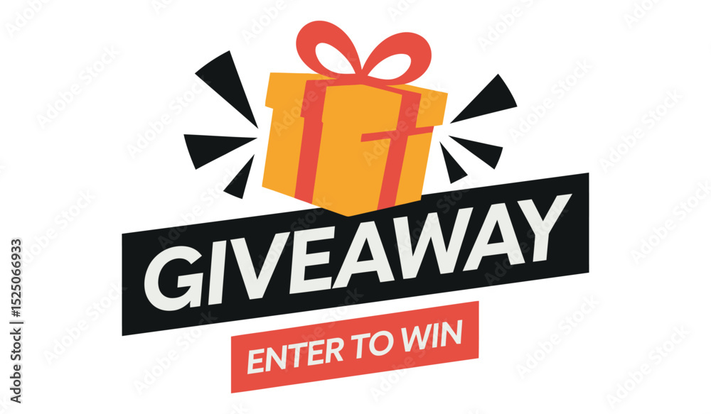 Fototapeta premium Giveaway contest design template colorful banners and social media graphics