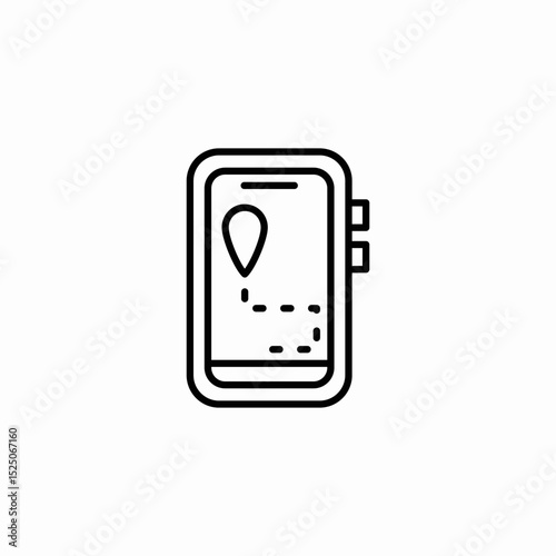 mobile navigation icon sign vector
