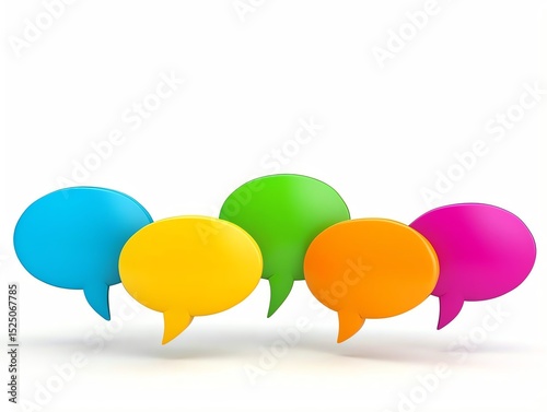 Color-coded speech bubbles arranged in survey graph format