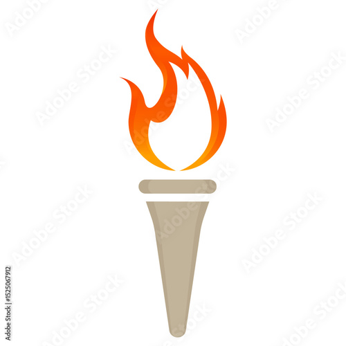 Torch icon isolated on white background