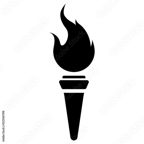Torch icon isolated on white background