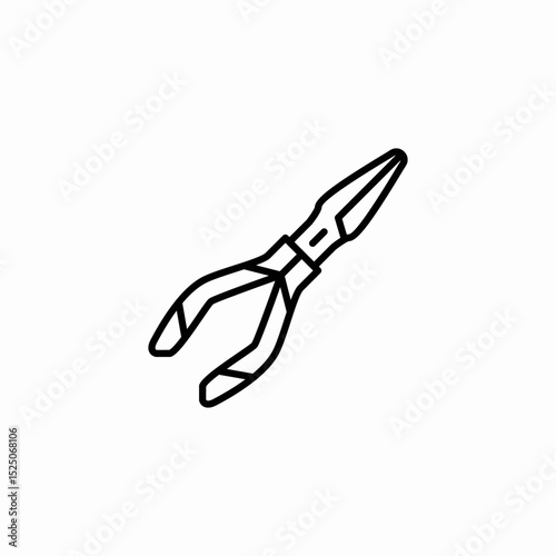 pliers tool icon sign vector