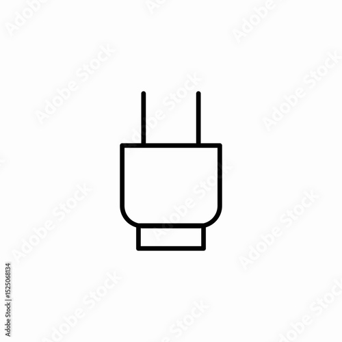 plug head icon sign vector