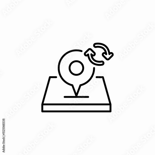 refresh location icon sign vector