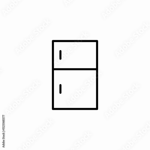 refrigerator cooler icon sign vector