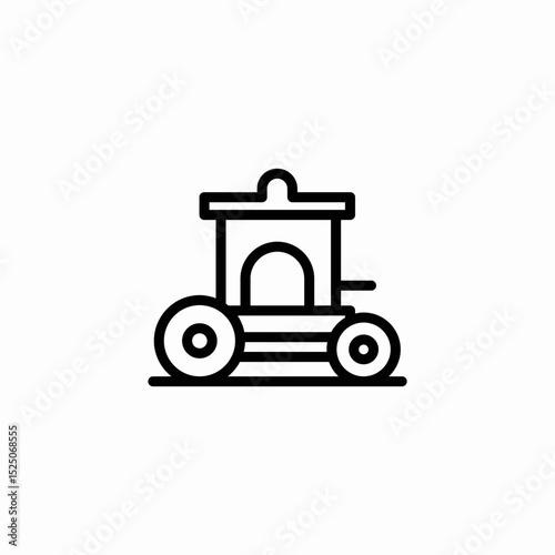 royal carriage icon sign vector