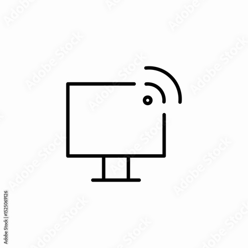 smart tv icon sign vector