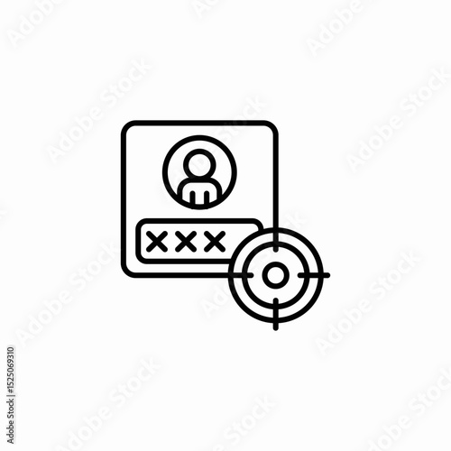 target user icon sign vector