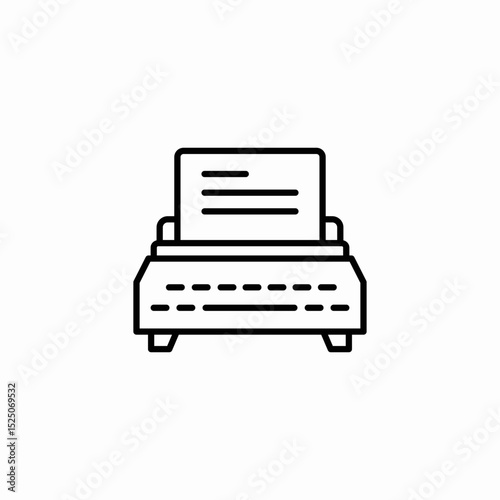 typing machine icon sign vector