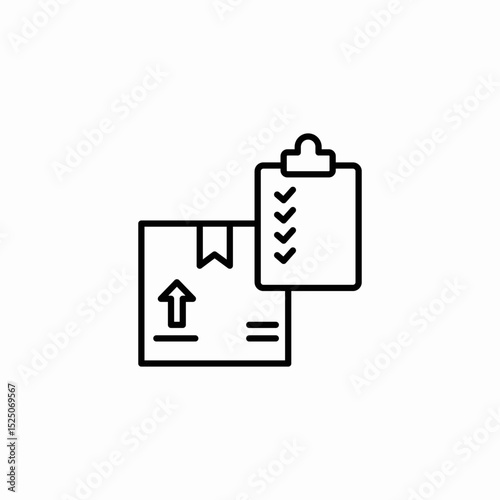 uphold package list icon sign vector