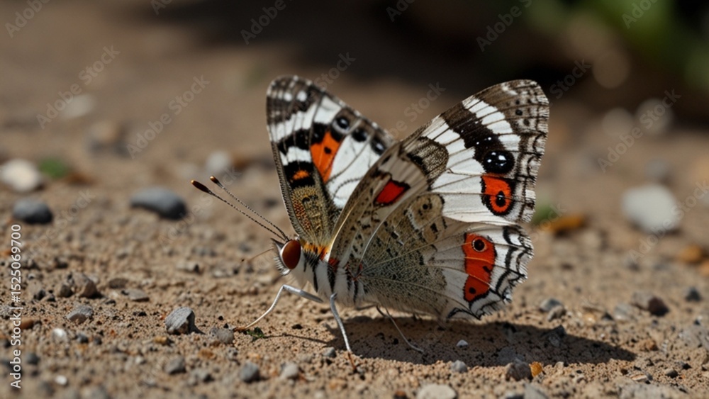 Fototapeta premium butterfly on the ground