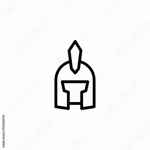 warrior helmet icon sign vector