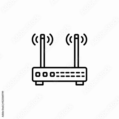 wifi router signal icon sign vector