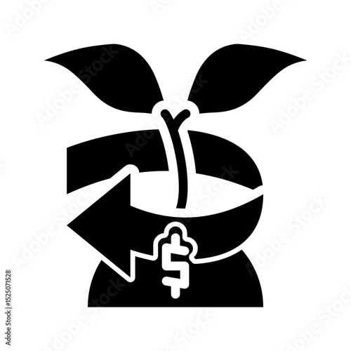 Roi (Return On Investment) Glyph Icon