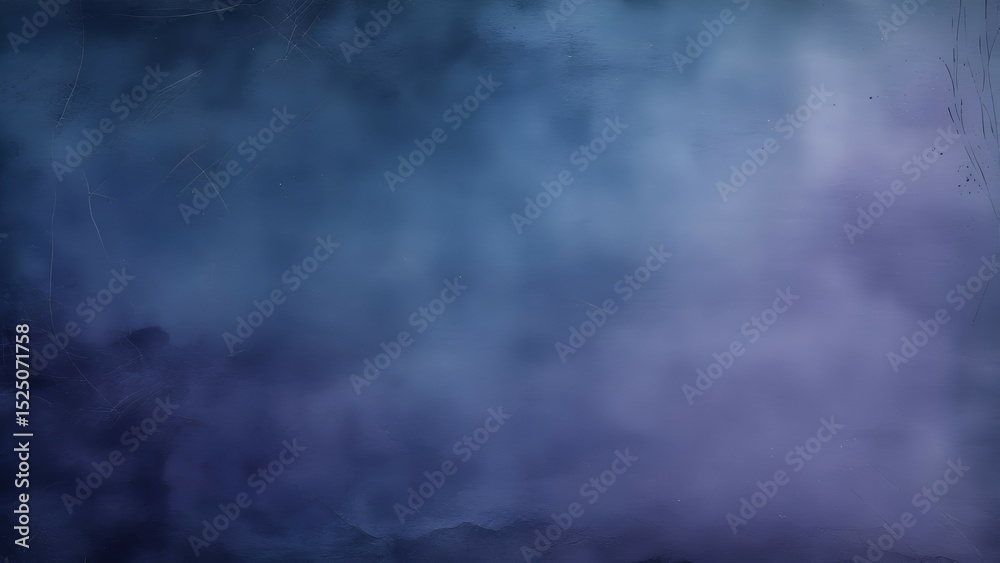 Fototapeta premium Artistic moody blue background with scratches and soft noise.