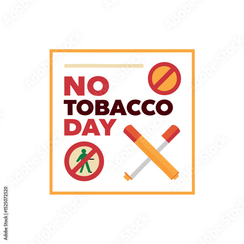  No tobacco day vector illustration.

