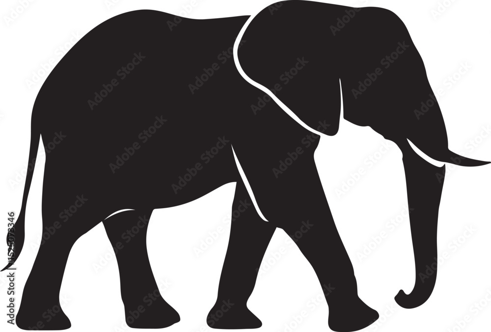 Fototapeta premium Elephant Walking Vector
