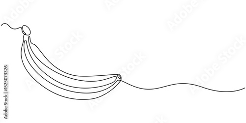 Bananas continuous one line drawing set. Outline banana fruit icon collections isolated on a white background. Editable stroke. Vector illustration, Continuous one line drawing hand peeling banana