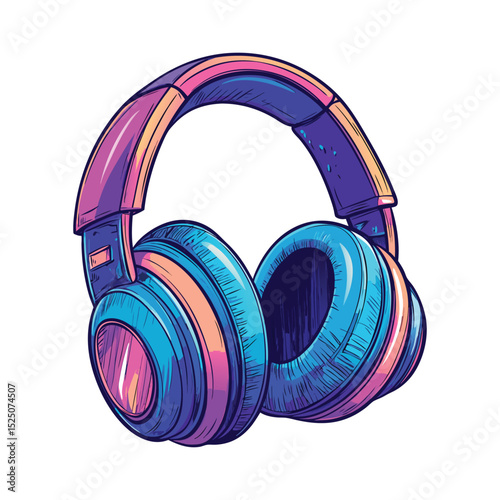 Vibrant Pixel Art Headphones Music Audio and Sound Design Inspiration