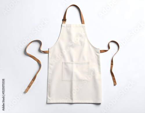 mockup of a plain apron laid flat on a clean surface