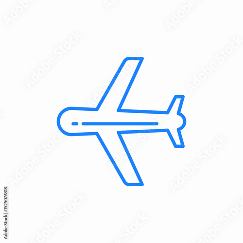 airplane front view  icon sign vector