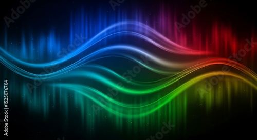 Abstract Colorful Waves Background