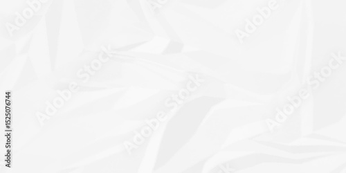 White crumpled paper Blank white crumpled and creased paper poster.	