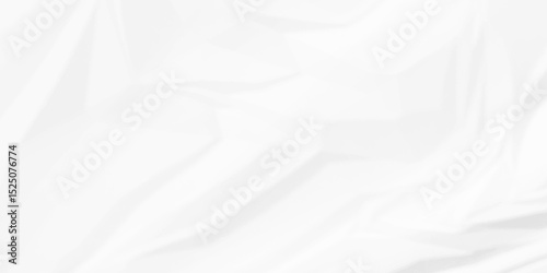 White crumpled paper Blank white crumpled and creased paper poster.	