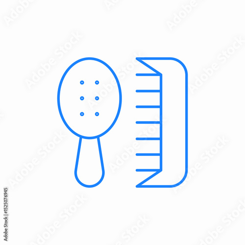 comb brush set icon sign vector