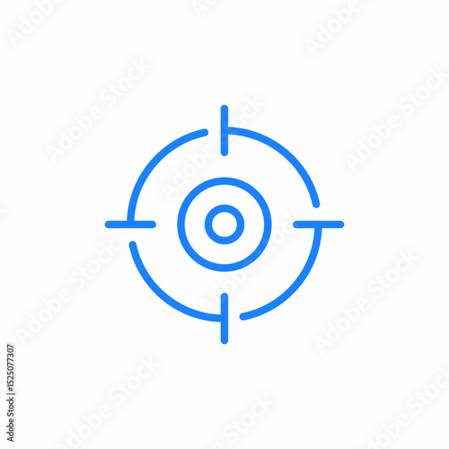 target reticle focus icon sign vector