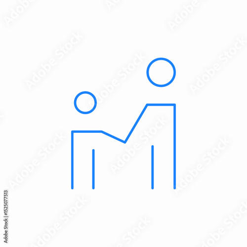 two people holding hands icon sign vector
