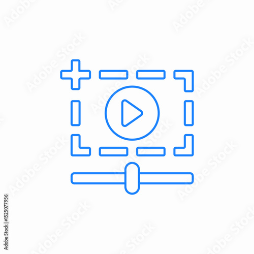 video playback frame icon sign vector