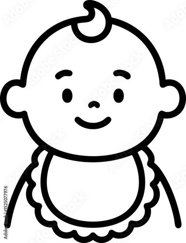 턱받이 아기 모습