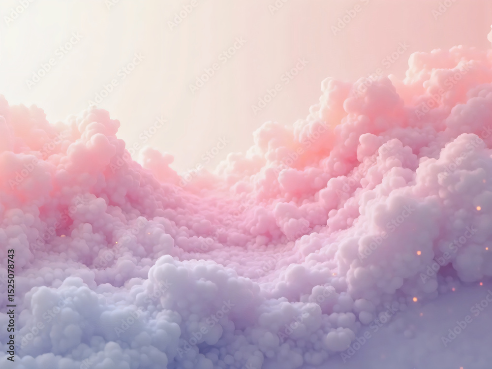 Fototapeta premium Gradient simulating a pulse fading into drifting vapor. Use bone white, gentle coral, and faded lilac. Light tension at edges, central collapse feel.