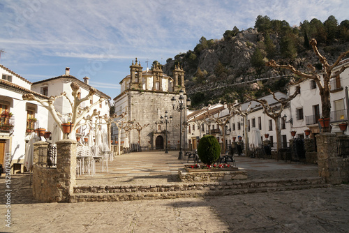 main square in the andalusian village of Grazalema   