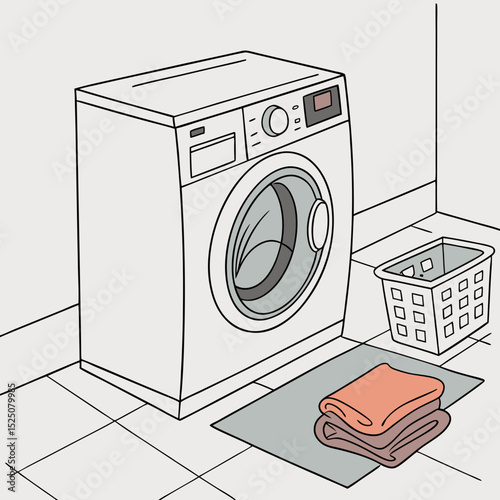 washing machine vector