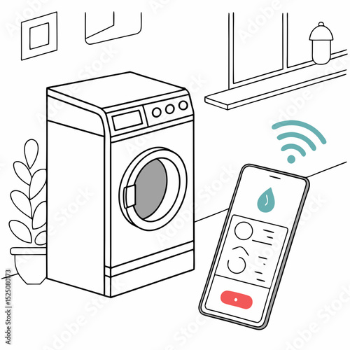 washing machine vector illustration