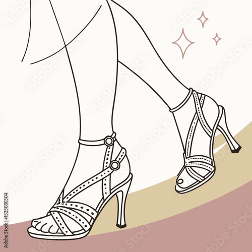 female legs in high heels