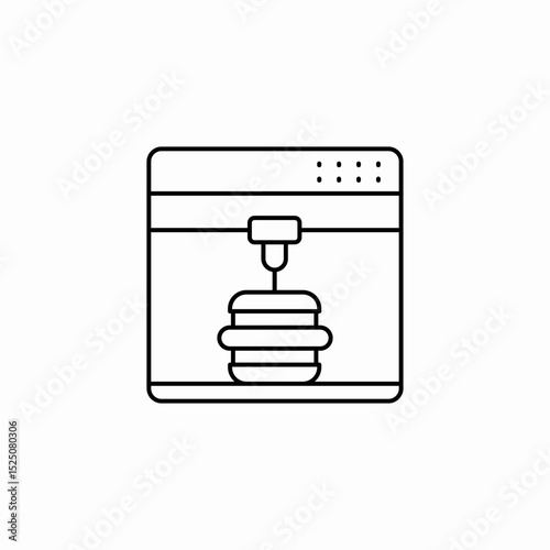 3d printer icon sign vector