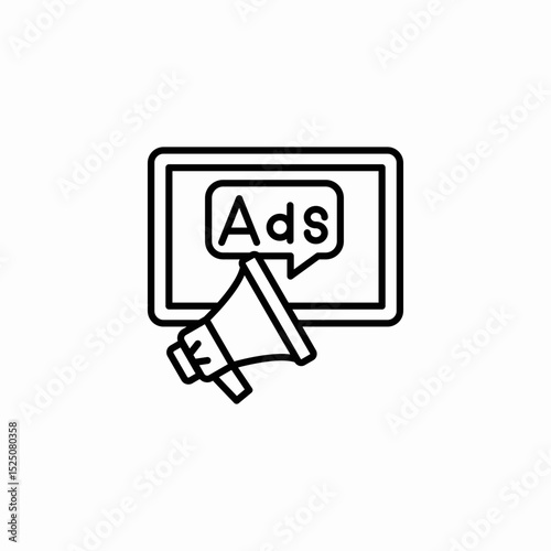 ads announcement icon sign vector