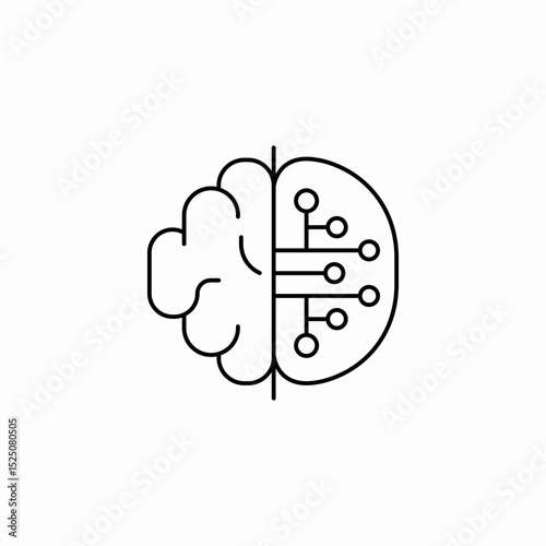artificial brain icon sign vector