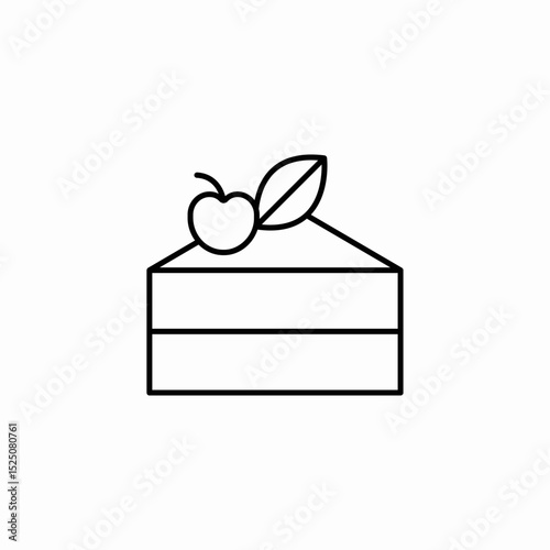cake piece icon sign vector